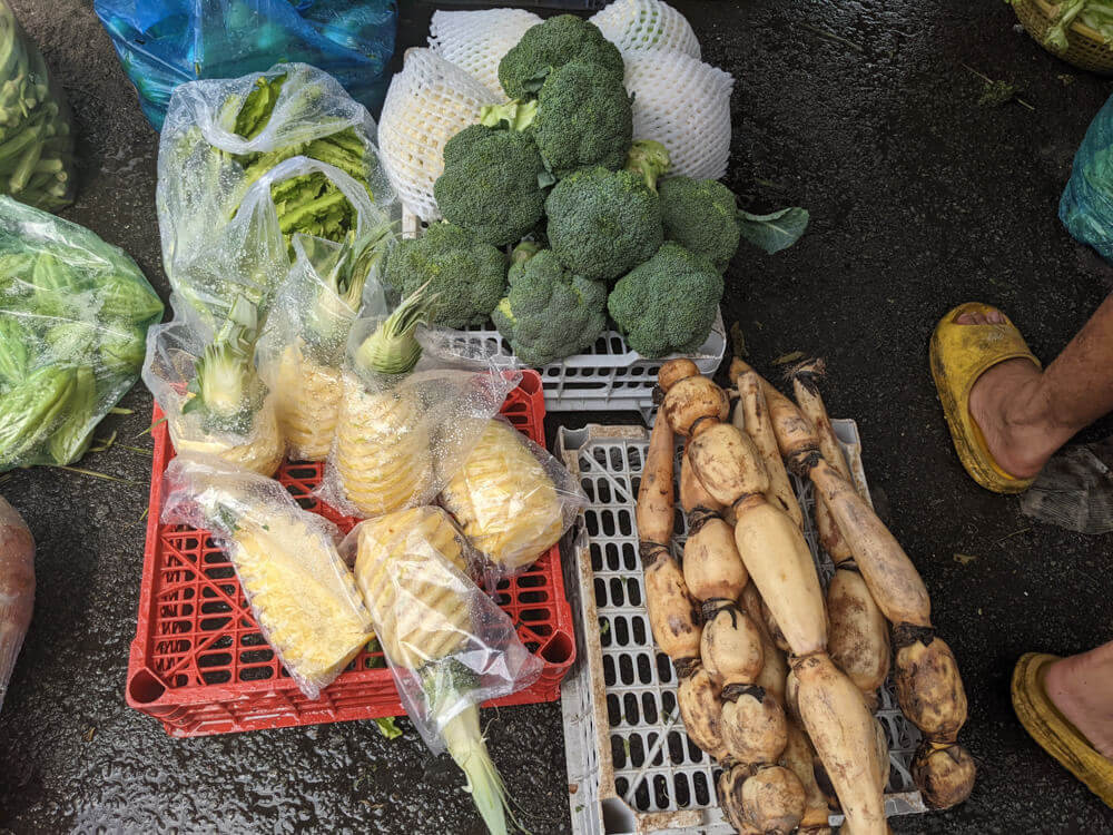 Fish Soup, Crazy Streets, and Night Markets in Saigon 21 what is this brown vegetable in saigon