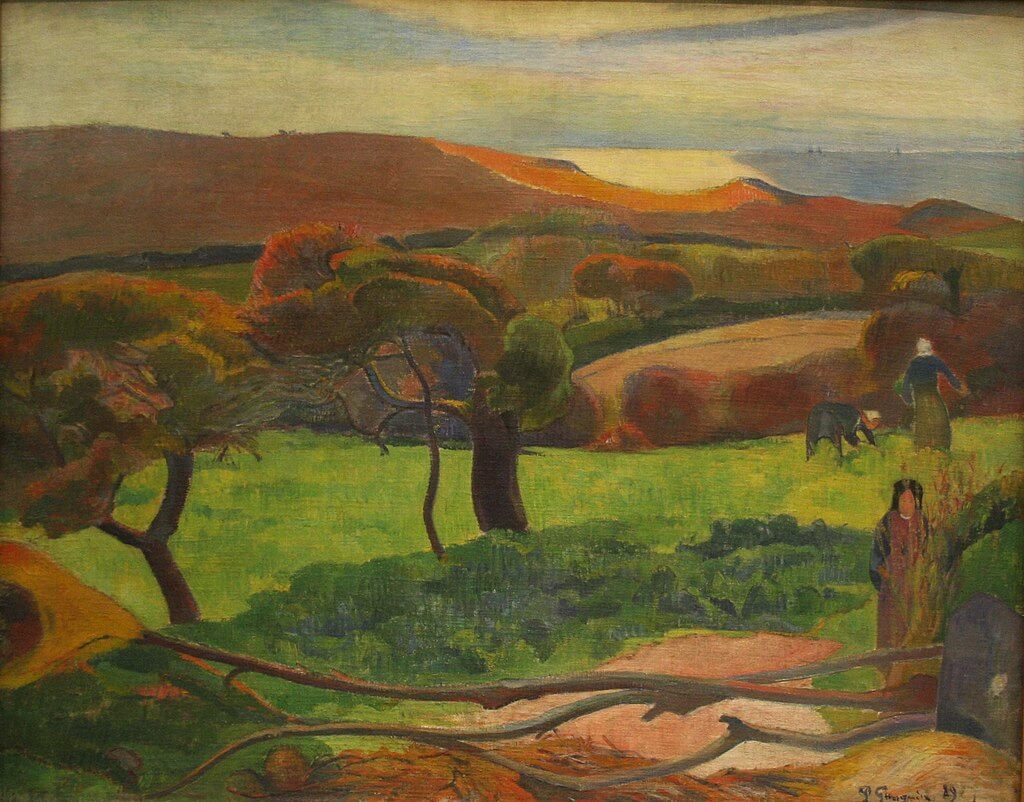 Paul_Gauguin_Bretagne_1889 paiting of a landscape to show the monotonity of life