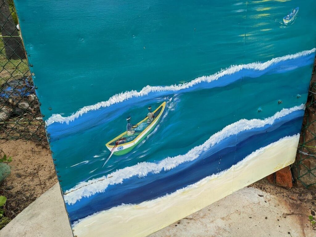 photo of a painting on a boat showing art could be anywhere