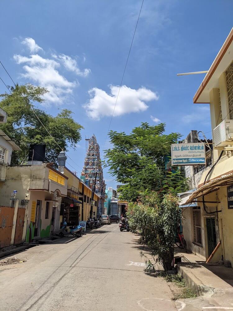 streets of fishing village pondicherry