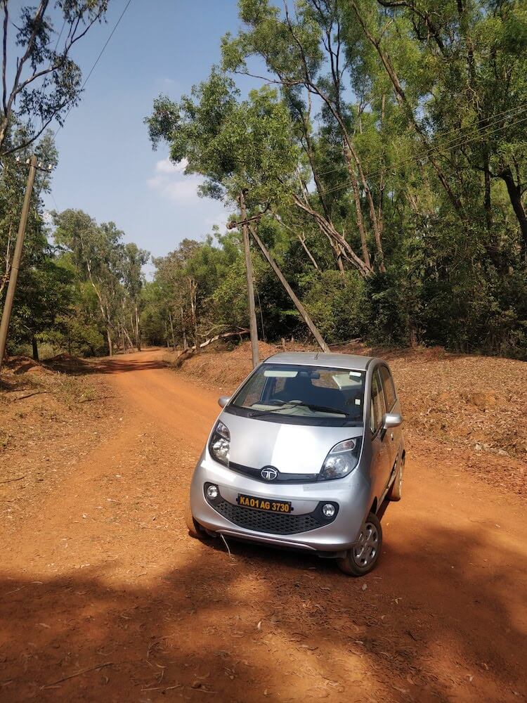 Searched For Big Adventures, Satisfied With a Little Lakeside Picnic – In Karnataka's Sharavathi Valley 9 the-dusty-roads-and-our-little-nano