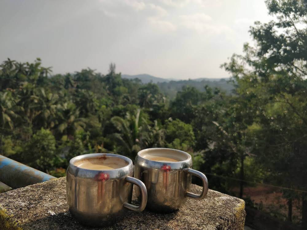 Searched For Big Adventures, Satisfied With a Little Lakeside Picnic – In Karnataka's Sharavathi Valley 14 two-hot-cups-of-chai-with-the-background
