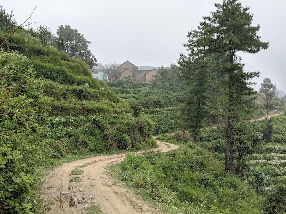 village paths in small villages of mandi district himachal pradesh himalayas india