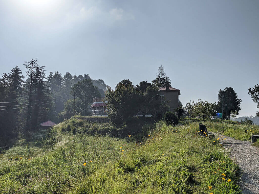Two Himalayan Girls Reminded Me of My Hard-Earned Freedom 3 how the chindi government guesthouse looked from my grass spot