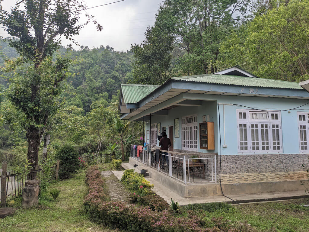 our village home in sikkim countryside and the jungle beyond