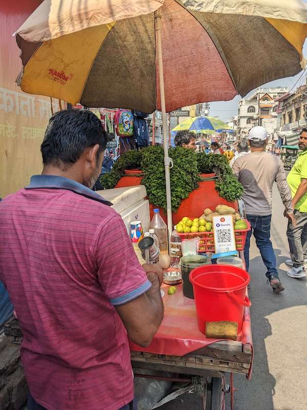 raw mango drink cart lucknow street food and drinks uttar pradesh india