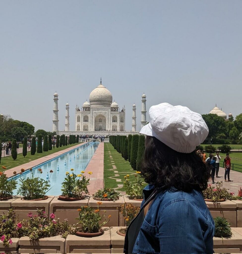 aligned with the Taj Mahal Agra