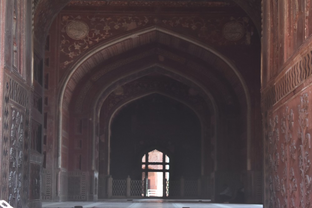 arches after arches of the mosque and the intricate flower motifs