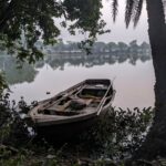 a boat parked at the edge of water used as a feature image for six years of my personal growth and travel blog on my canvas