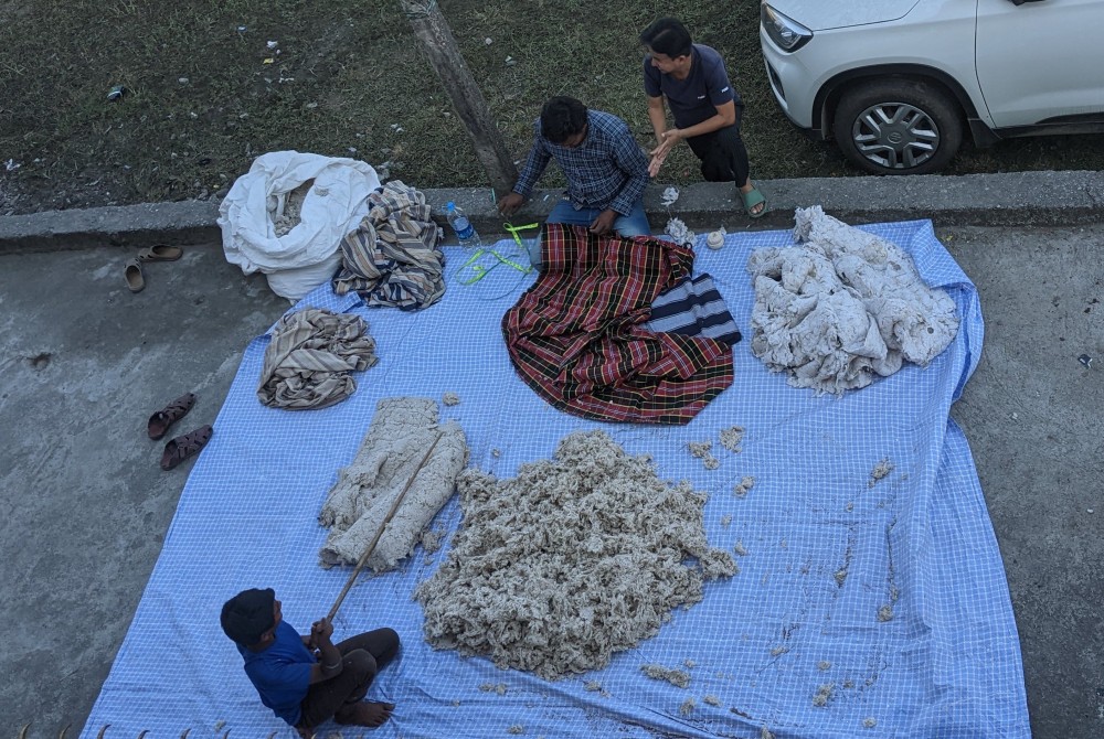 cotton is still filled in mattresses the old style in bengal