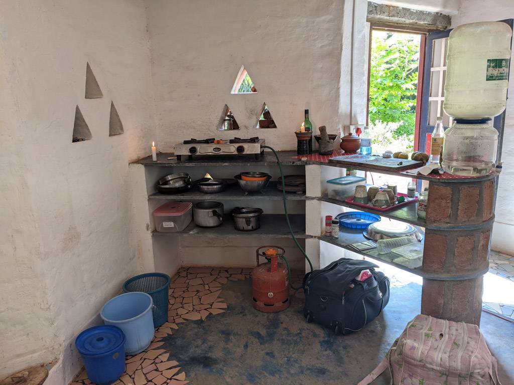 my kitchen for two months in auroville forest