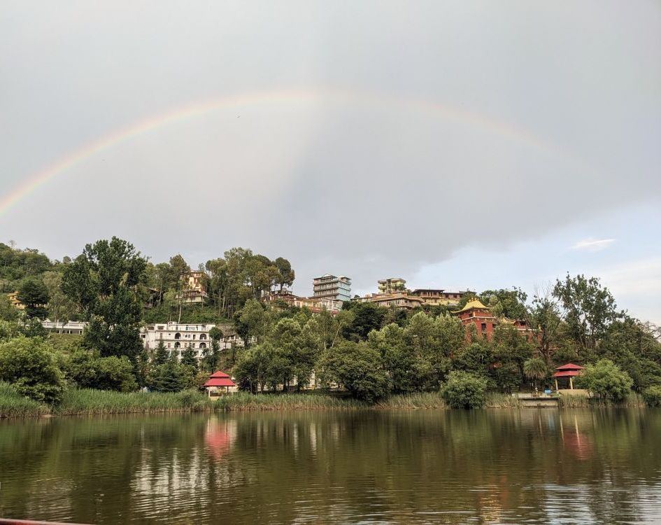 rainbow over rewalsar lake himachal serendipity of travel