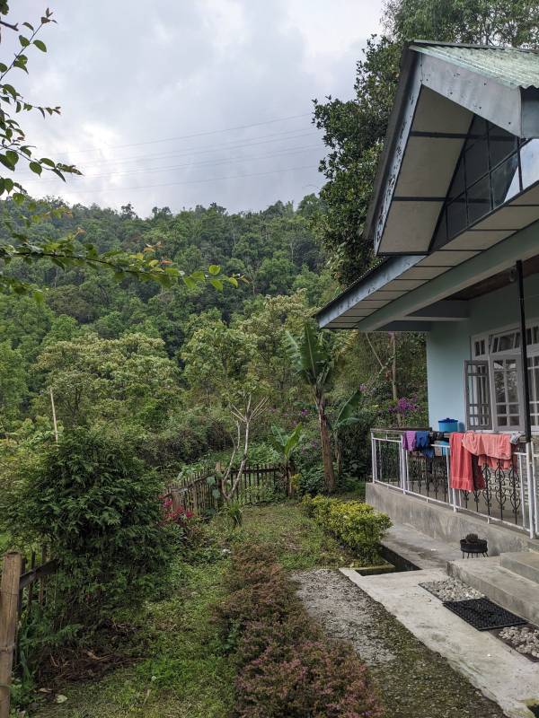 the mountain  further beyond a rental house