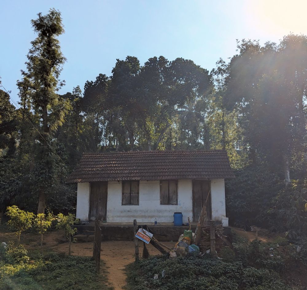 a simple village home in the mountains of wayanad