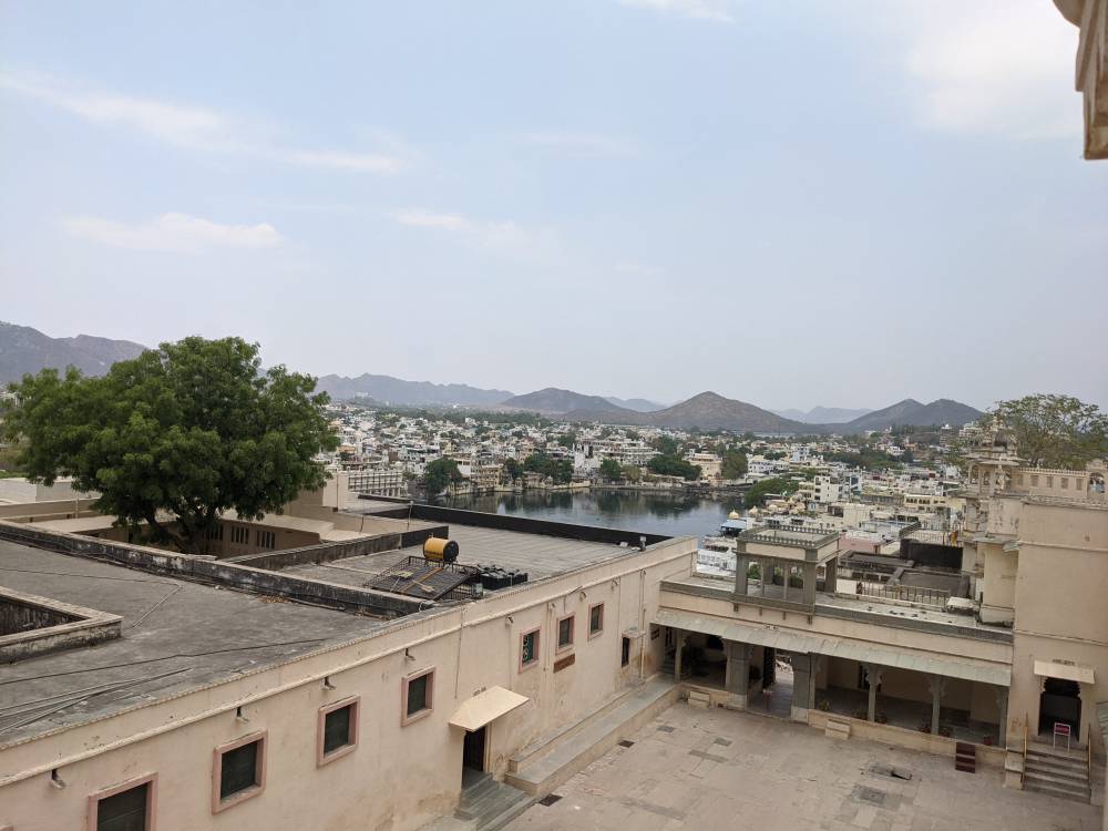 you can see further beyond to the horizon from the city palace