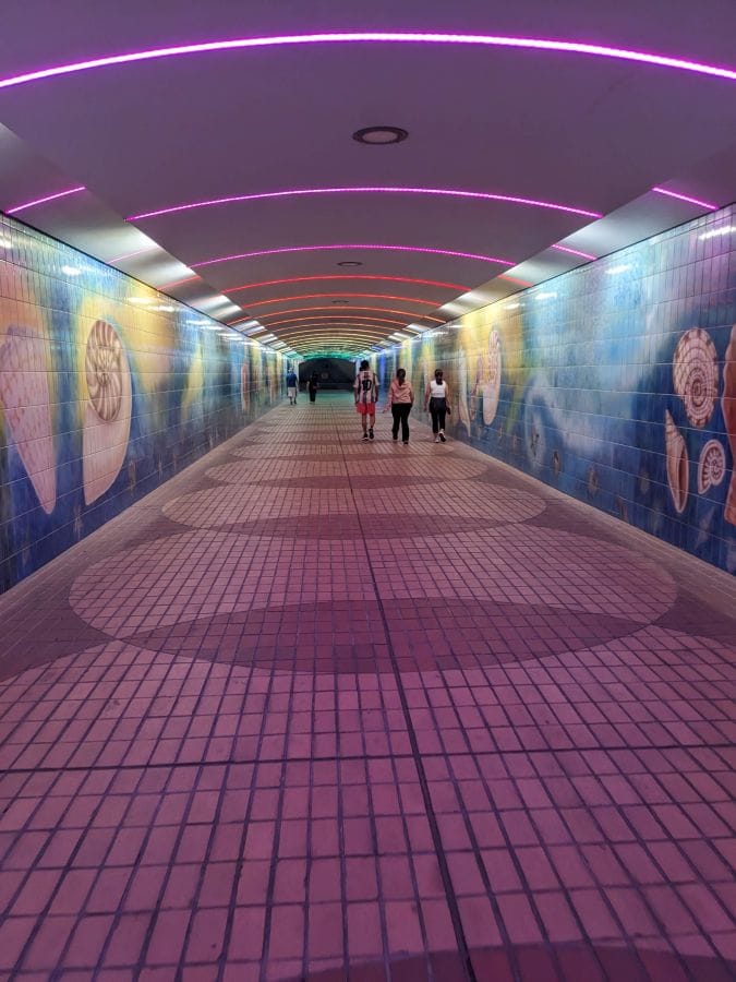 A subway, underpass near the corniche Seaside Abu Dhabi