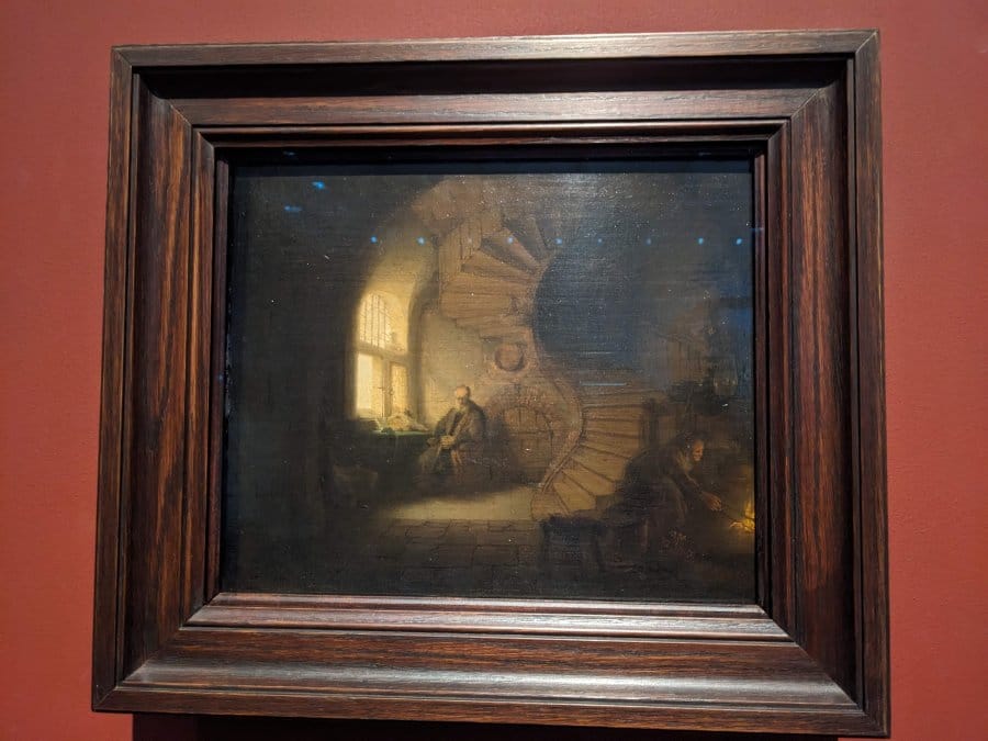 the thinking philosopher Rembrandt painting (1)
