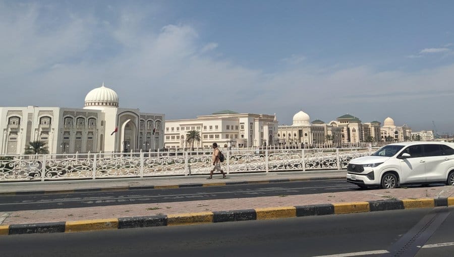 Dusty Sharjah: The Poorer Brother of Abu Dhabi and Dubai 21 the big roads of sharjah (1) with big buildings