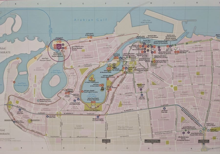 Dusty Sharjah: The Poorer Brother of Abu Dhabi and Dubai 40 the tourist map of sharjah emirate uae (2)